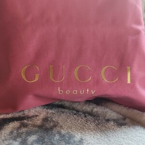 Gucci Beauty Pink and Gold Pouch